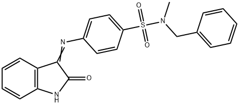 N-benzyl-N-methyl-4-[(2-oxo-1,2-dihydro-3H-indol-3-ylidene)amino]benzenesulfonamide Structure