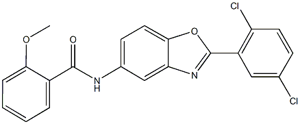 N-[2-(2,5-dichlorophenyl)-1,3-benzoxazol-5-yl]-2-methoxybenzamide Structure