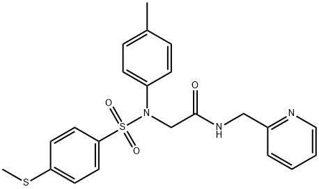 2-(4-methyl{[4-(methylsulfanyl)phenyl]sulfonyl}anilino)-N-(2-pyridinylmethyl)acetamide 구조식 이미지