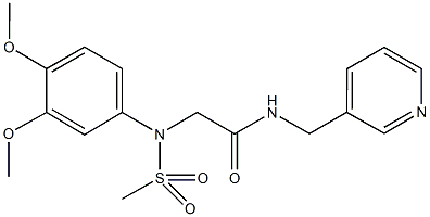 2-[3,4-dimethoxy(methylsulfonyl)anilino]-N-(3-pyridinylmethyl)acetamide 구조식 이미지