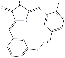 2-[(5-chloro-2-methylphenyl)imino]-5-(3-methoxybenzylidene)-1,3-thiazolidin-4-one Structure