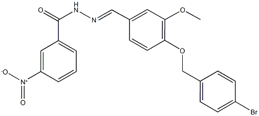 N'-{4-[(4-bromobenzyl)oxy]-3-methoxybenzylidene}-3-nitrobenzohydrazide 구조식 이미지