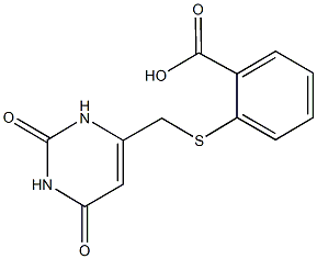 2-{[(2,6-dioxo-1,2,3,6-tetrahydro-4-pyrimidinyl)methyl]sulfanyl}benzoic acid 구조식 이미지