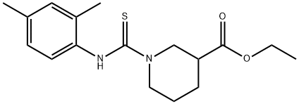 ethyl 1-[(2,4-dimethylanilino)carbothioyl]-3-piperidinecarboxylate 구조식 이미지