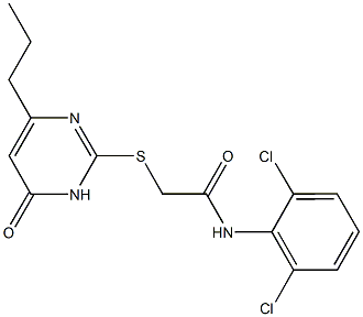 N-(2,6-dichlorophenyl)-2-[(6-oxo-4-propyl-1,6-dihydro-2-pyrimidinyl)sulfanyl]acetamide Structure