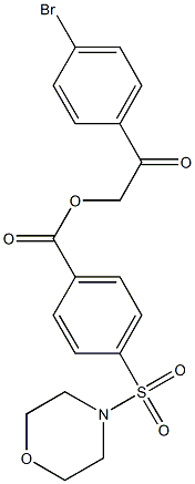 2-(4-bromophenyl)-2-oxoethyl 4-(4-morpholinylsulfonyl)benzoate Structure