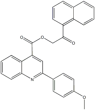 2-(1-naphthyl)-2-oxoethyl 2-(4-methoxyphenyl)-4-quinolinecarboxylate 구조식 이미지