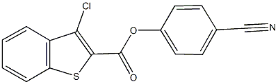 4-cyanophenyl 3-chloro-1-benzothiophene-2-carboxylate Structure