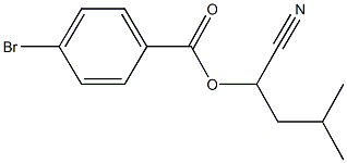 1-cyano-3-methylbutyl 4-bromobenzoate Structure