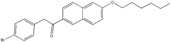 2-(4-bromophenyl)-1-[6-(hexyloxy)-2-naphthyl]ethanone Structure