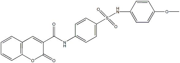 N-{4-[(4-methoxyanilino)sulfonyl]phenyl}-2-oxo-2H-chromene-3-carboxamide Structure