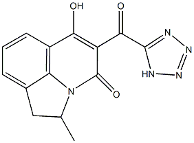 6-hydroxy-2-methyl-5-(1H-tetraazol-5-ylcarbonyl)-1,2-dihydro-4H-pyrrolo[3,2,1-ij]quinolin-4-one Structure