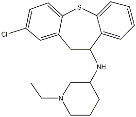 N-(2-chloro-10,11-dihydrodibenzo[b,f]thiepin-10-yl)-1-ethyl-3-piperidinamine 구조식 이미지