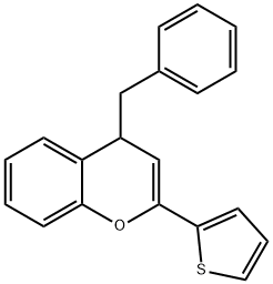 4-benzyl-2-(2-thienyl)-4H-chromene Structure