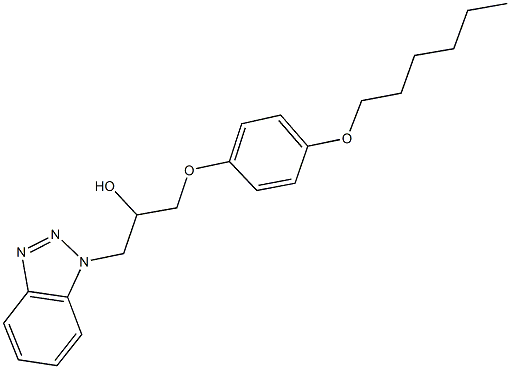 1-(1H-1,2,3-benzotriazol-1-yl)-3-[4-(hexyloxy)phenoxy]-2-propanol 구조식 이미지