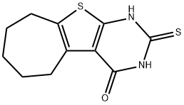 2-thioxo-1,2,3,5,6,7,8,9-octahydro-4H-cyclohepta[4,5]thieno[2,3-d]pyrimidin-4-one 구조식 이미지