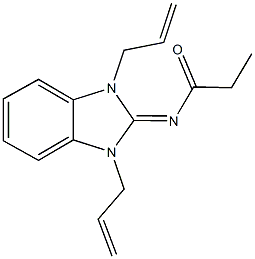 N-(1,3-diallyl-1,3-dihydro-2H-benzimidazol-2-ylidene)propanamide Structure