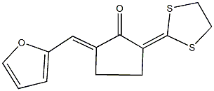 2-(1,3-dithiolan-2-ylidene)-5-(2-furylmethylene)cyclopentanone Structure