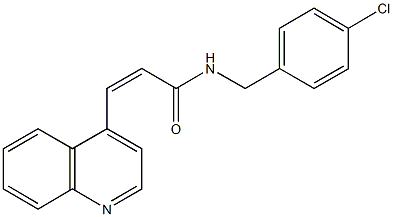 N-(4-chlorobenzyl)-3-(4-quinolinyl)acrylamide Structure