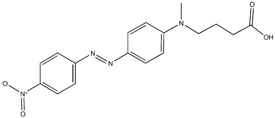 4-[4-({4-nitrophenyl}diazenyl)(methyl)anilino]butanoic acid Structure