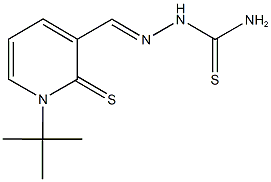 1-tert-butyl-2-thioxo-1,2-dihydro-3-pyridinecarbaldehyde thiosemicarbazone Structure