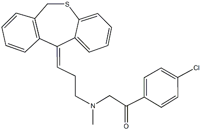 1-(4-chlorophenyl)-2-[(3-dibenzo[b,e]thiepin-11(6H)-ylidenepropyl)(methyl)amino]ethanone Structure