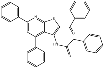 N-(2-benzoyl-4,6-diphenylthieno[2,3-b]pyridin-3-yl)-2-phenylacetamide Structure