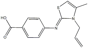 4-[(3-allyl-4-methyl-1,3-thiazol-2(3H)-ylidene)amino]benzoic acid 구조식 이미지