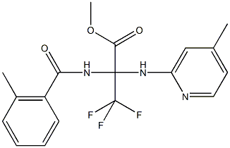 methyl 3,3,3-trifluoro-2-[(2-methylbenzoyl)amino]-2-[(4-methyl-2-pyridinyl)amino]propanoate 구조식 이미지