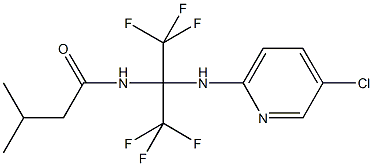 N-[1-[(5-chloro-2-pyridinyl)amino]-2,2,2-trifluoro-1-(trifluoromethyl)ethyl]-3-methylbutanamide 구조식 이미지