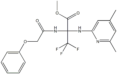 methyl 2-[(4,6-dimethyl-2-pyridinyl)amino]-3,3,3-trifluoro-2-[(phenoxyacetyl)amino]propanoate 구조식 이미지