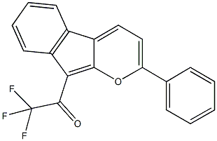 2,2,2-trifluoro-1-(2-phenylindeno[2,1-b]pyran-9-yl)ethanone 구조식 이미지