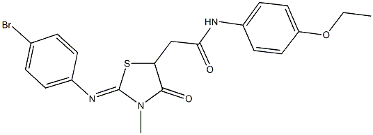 2-{2-[(4-bromophenyl)imino]-3-methyl-4-oxo-1,3-thiazolidin-5-yl}-N-(4-ethoxyphenyl)acetamide Structure