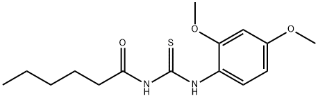 N-(2,4-dimethoxyphenyl)-N'-hexanoylthiourea 구조식 이미지