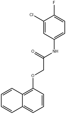 N-(3-chloro-4-fluorophenyl)-2-(1-naphthyloxy)acetamide 구조식 이미지