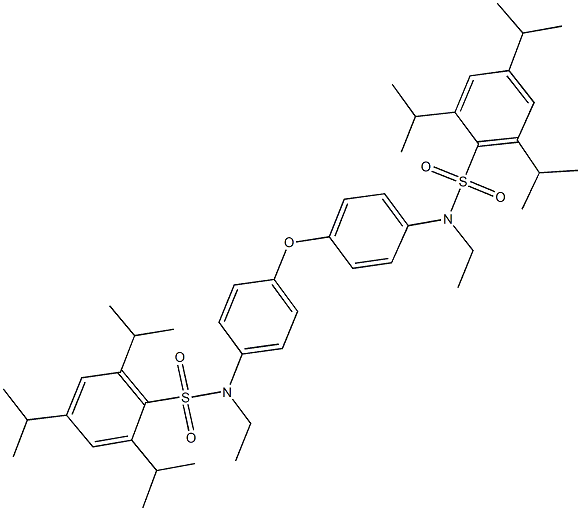 N-ethyl-N-[4-(4-{ethyl[(2,4,6-triisopropylphenyl)sulfonyl]amino}phenoxy)phenyl]-2,4,6-triisopropylbenzenesulfonamide Structure