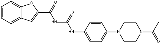 N-[4-(4-acetyl-1-piperazinyl)phenyl]-N'-(1-benzofuran-2-ylcarbonyl)thiourea 구조식 이미지