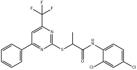 N-(2,4-dichlorophenyl)-2-{[4-phenyl-6-(trifluoromethyl)-2-pyrimidinyl]sulfanyl}propanamide Structure