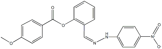 2-(2-{4-nitrophenyl}carbohydrazonoyl)phenyl 4-methoxybenzoate Structure