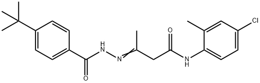 3-[(4-tert-butylbenzoyl)hydrazono]-N-(4-chloro-2-methylphenyl)butanamide 구조식 이미지