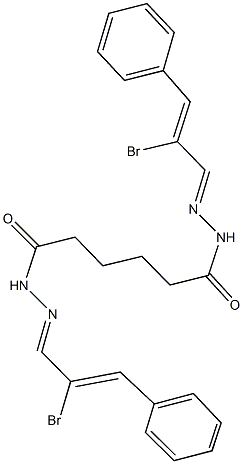 N'~1~,N'~6~-bis(2-bromo-3-phenyl-2-propenylidene)hexanedihydrazide Structure