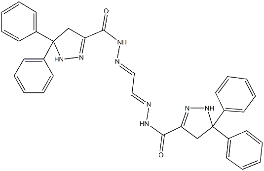 N'-(2-{[(5,5-diphenyl-4,5-dihydro-1H-pyrazol-3-yl)carbonyl]hydrazono}ethylidene)-5,5-diphenyl-4,5-dihydro-1H-pyrazole-3-carbohydrazide 구조식 이미지