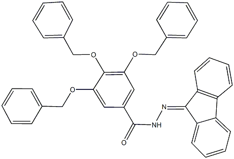 3,4,5-tris(benzyloxy)-N'-(9H-fluoren-9-ylidene)benzohydrazide 구조식 이미지