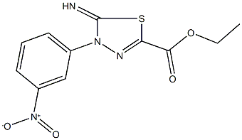 ethyl 4-{3-nitrophenyl}-5-imino-4,5-dihydro-1,3,4-thiadiazole-2-carboxylate Structure