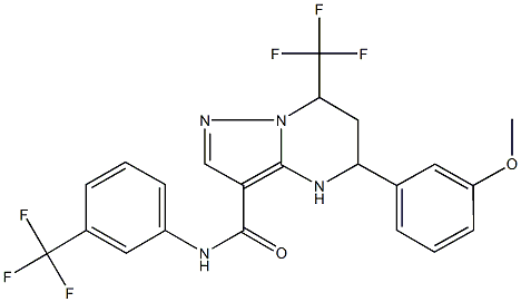 5-(3-methoxyphenyl)-7-(trifluoromethyl)-N-[3-(trifluoromethyl)phenyl]-4,5,6,7-tetrahydropyrazolo[1,5-a]pyrimidine-3-carboxamide Structure