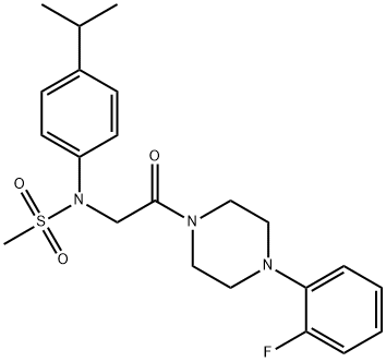 N-{2-[4-(2-fluorophenyl)-1-piperazinyl]-2-oxoethyl}-N-(4-isopropylphenyl)methanesulfonamide Structure