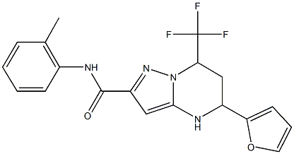 5-(2-furyl)-N-(2-methylphenyl)-7-(trifluoromethyl)-4,5,6,7-tetrahydropyrazolo[1,5-a]pyrimidine-2-carboxamide Structure