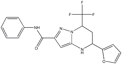 5-(2-furyl)-N-phenyl-7-(trifluoromethyl)-4,5,6,7-tetrahydropyrazolo[1,5-a]pyrimidine-2-carboxamide Structure