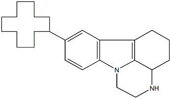 8-cyclododecyl-2,3,3a,4,5,6-hexahydro-1H-pyrazino[3,2,1-jk]carbazole 구조식 이미지