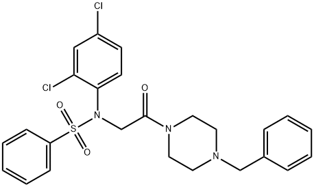 N-[2-(4-benzyl-1-piperazinyl)-2-oxoethyl]-N-(2,4-dichlorophenyl)benzenesulfonamide Structure